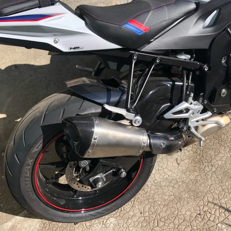 パーツ  S1000RR 2010 muffler 60mm Slip-on Motorcycle Exhaust Muffler Escape Moto Removable DB