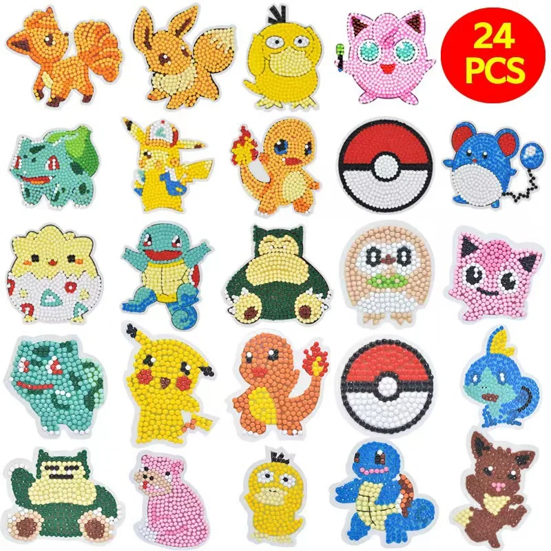 5D diamentowe malowanie kreskówka Pikachu zwierząt DIY dziecko przyklejanie wiertła haftować entuzjasta rękodzieła Doodle tornister najlepsze prezenty