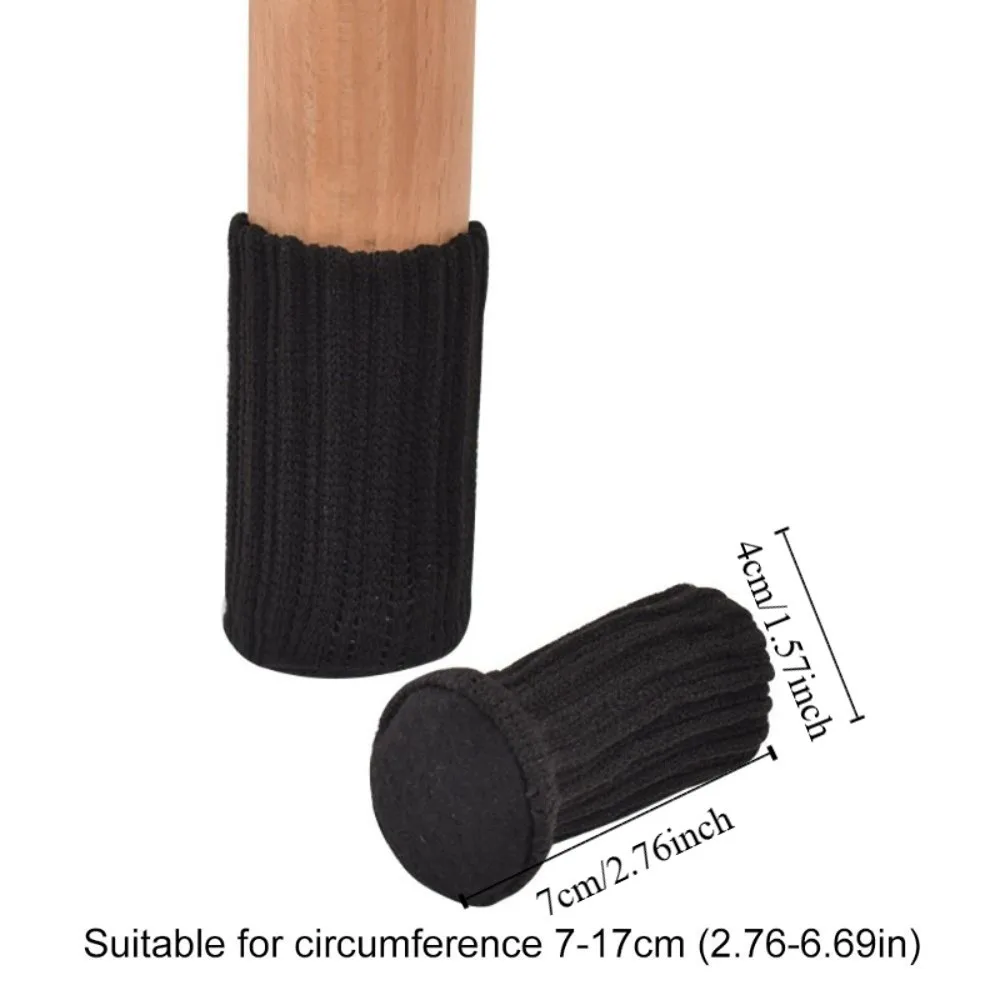 24 pezzi gambe per mobili in maglia silenziosa calzino antiscivolo base in feltro copertura per gambe della sedia universale resistente all'usura piedi della sedia berretto invernale