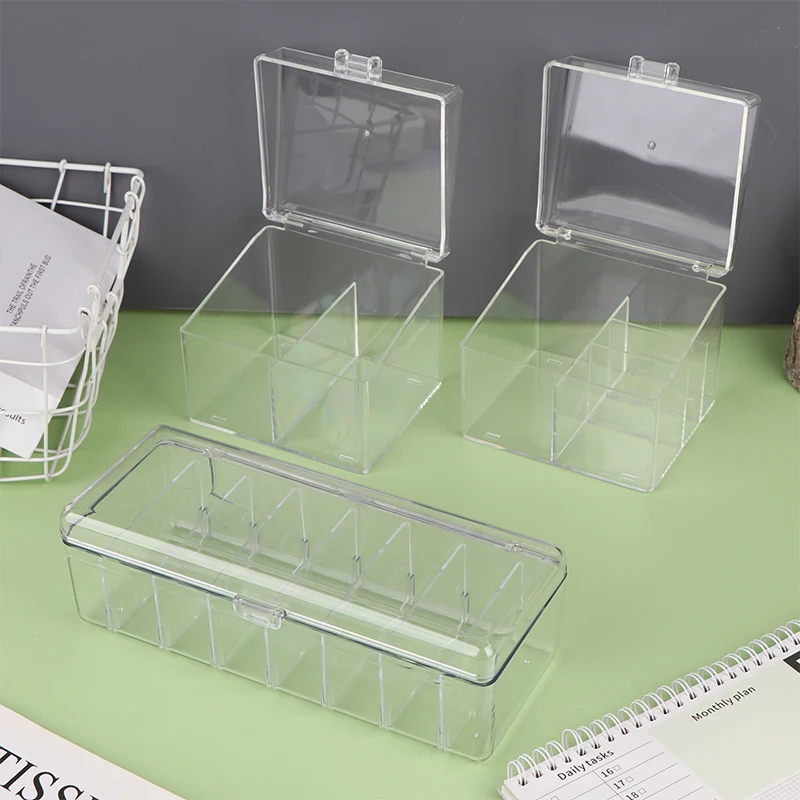 1 szt. Przezroczyste pudełko do pakowania, akrylowe pudełko na pocztówki, naklejki, prostokątne pudełko do przechowywania, pyłoszczelne, wytrzymałe, mocne pudełko na biżuterię