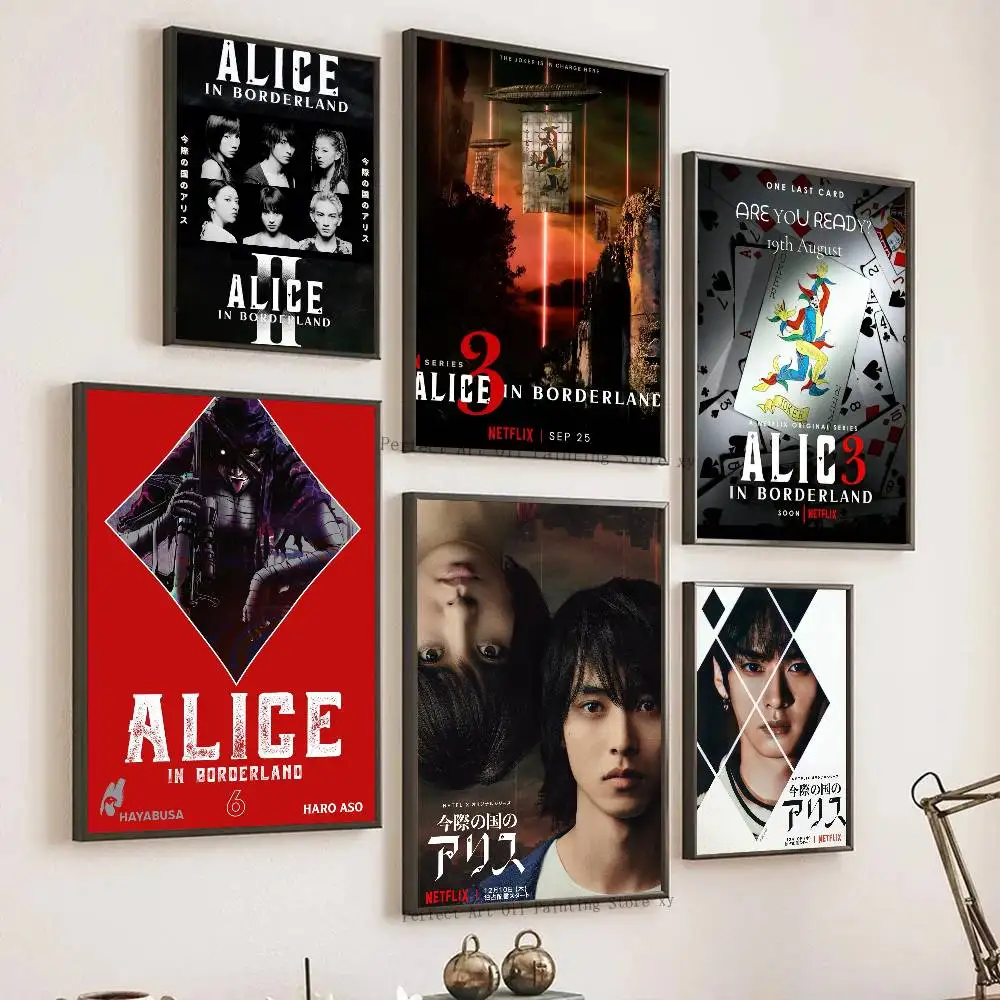 TV A-Alice In Borderland Posters Living Room Bar Cafe Quality Canvas Vintage Style Comics Painting Art Home Wall Decor Picture