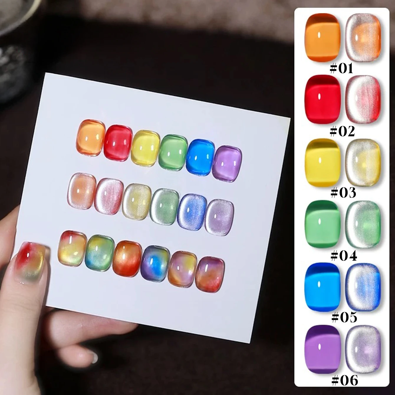 MIANEL 12ML Frühlings-Eis Transparentes Farbiges Jelly-Nagelgel Transparenter Unterlack Dopamin Katzenauge Nagelgel 2026 Neue Nagelkunst