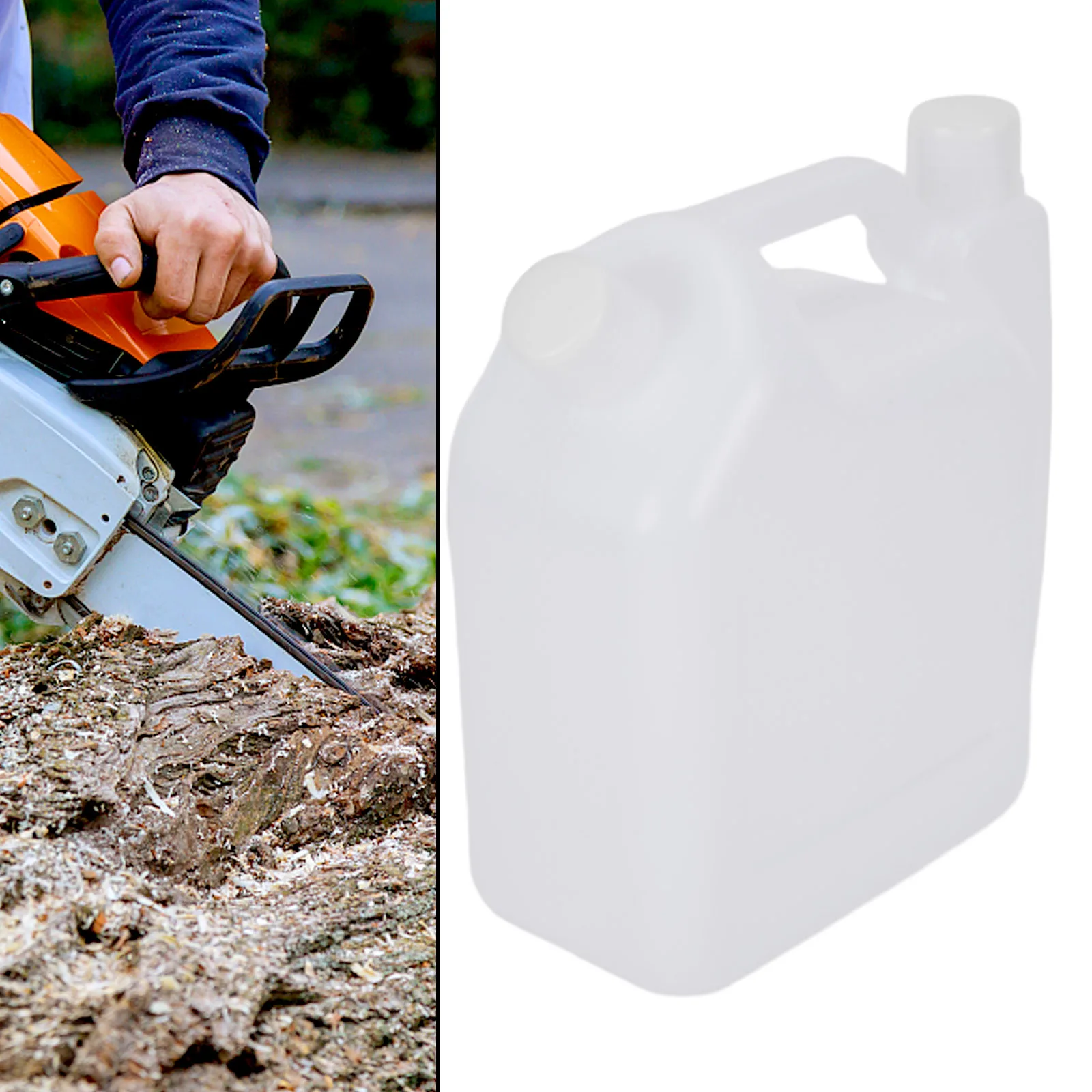 Essential 1 5L Litre Petrol Fuel Oil Mixing Bottle Tank For Trimmer Chainsaw, Clear Graduation Marks, Easy to Pour Spout