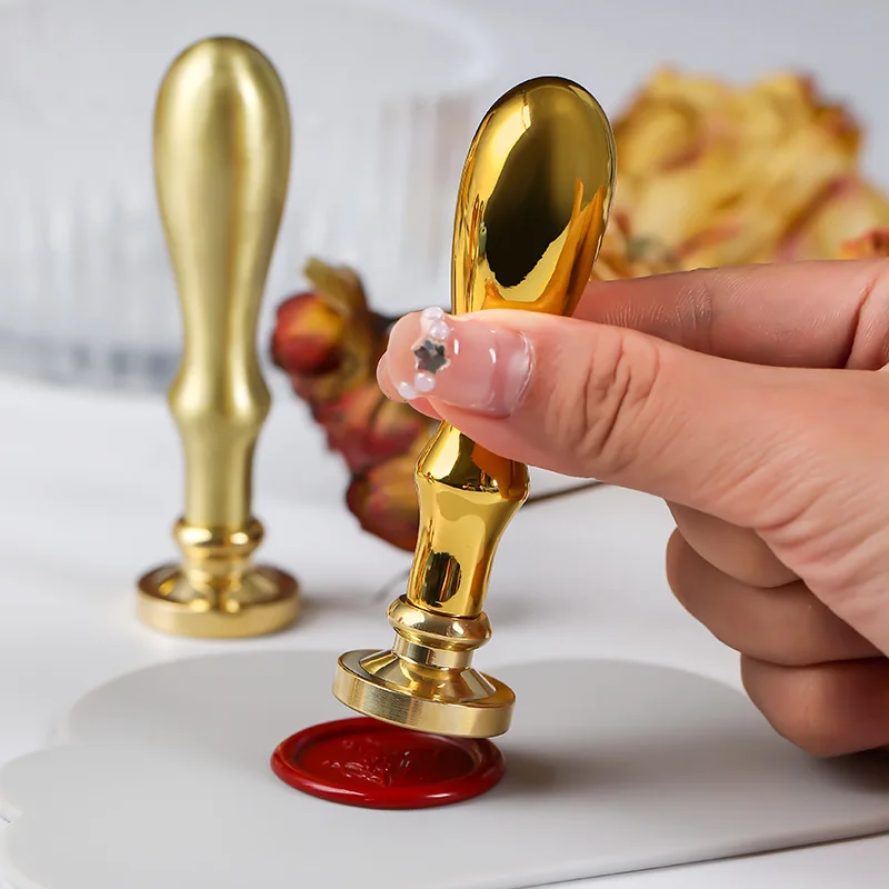 Retro Stamp Wooden Handle Antique Metal Sealing Handle Wedding Invitations Wax Seal Stamp DIY Handmade Envelope Card Decor Craft