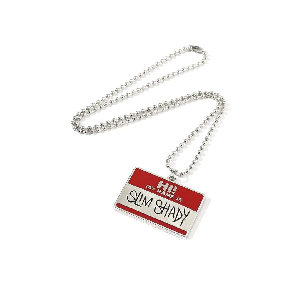 POTCET Eminem Men\'s Necklace Fashionable Versatile Necklace 2024 Hip Hop Jewelry Pendant Necklace as a Souvenir for Boyfriend