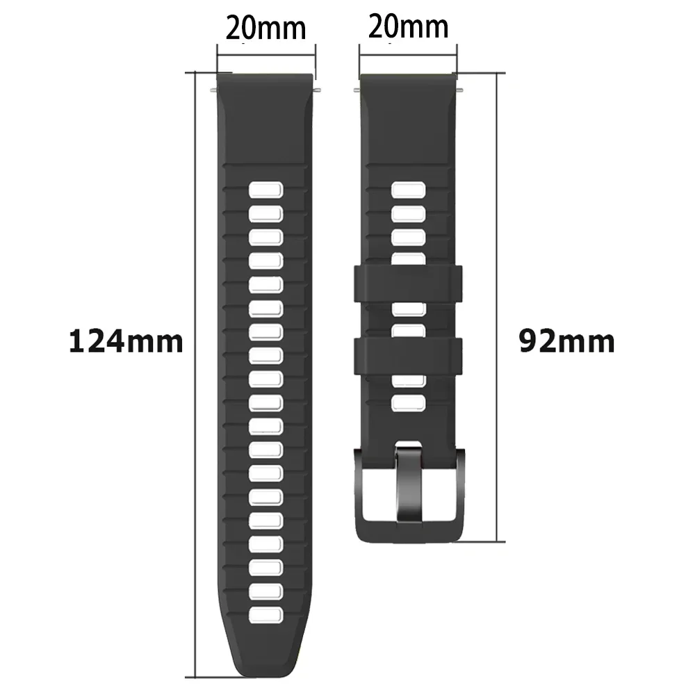 20MM 22MM Zweifarbiges Silikonarmband für Garmin Forerunner 170 70 55 158 165 265 255 570 970/Vivoactive 6 5/Venu 4 3/Sq2 Uhrenarmband – Detail 10