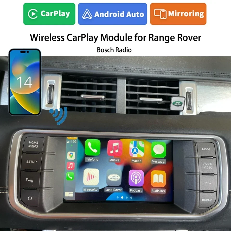 AZTON Multimedia Video Interface Carplay for Range Rover Evoque L538 Sport L494 L322 Discovery 4 L319 Freelander 2 L359