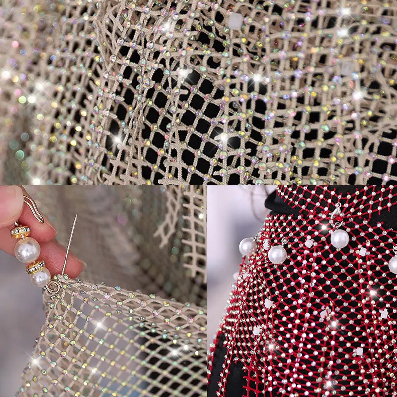 Vrouwen Bling Buikdans Hippe Sjaal Driehoekige Diamant Kwastje Boor Tailleketting Handdoekriem Veelzijdig Podium Festival Kostuum