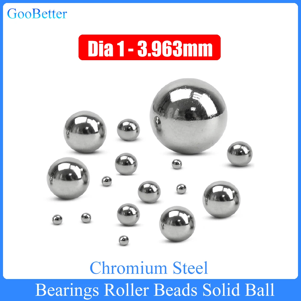 

50-1000Pcs Chromium Steel Bearing Balls Dia 1/1.2/1.5/1.588-3.963mm GCR15 High Precision Bearings Roller Beads Smooth Solid Ball