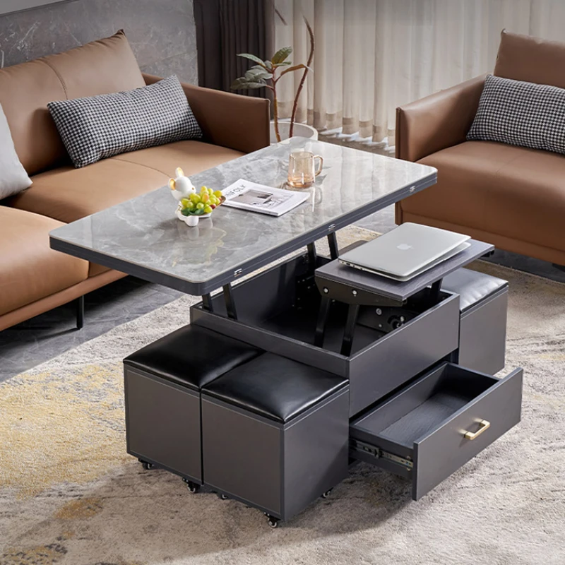 

Modern Hardcover Coffee Table Lifting Storage Luxury Design Coffee Table Italian Floor Mesa De Centro Elevable Home Furniture