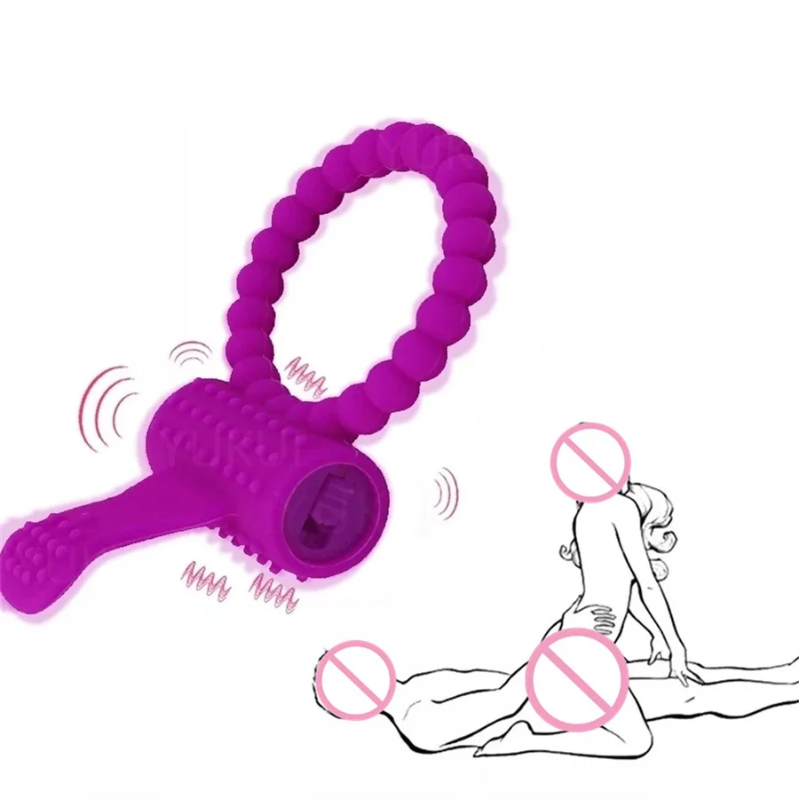 Vibrating Penis Ring Penis Erect Erection Enhance Cock Ring Vibrator Clitoral Stimulator Sex Toys For Men Women Masturbators