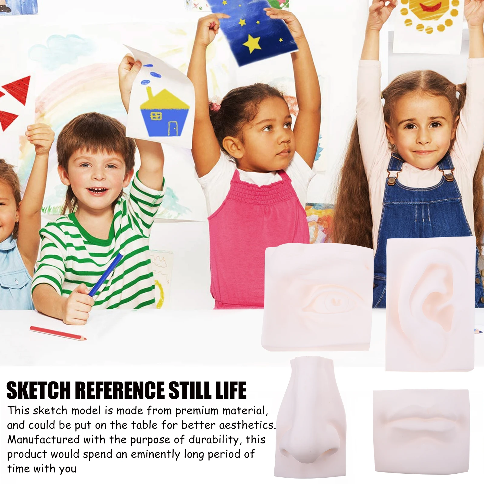 

Soft Plastic Sketch Sculpture Model Creative Desktop Ornament for Graffiti Painting Home Decoration Educational Art Tool Study