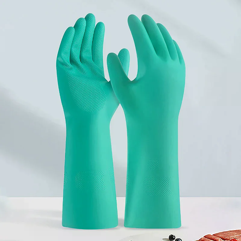 1Pair Chemical Acid Resistant Waterproof Long Sleeve Gloves For Gardening Chemical Painting ,Latex Free Thick Nitrile Gloves