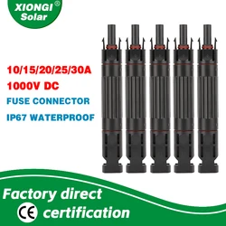Wholesale 5Pcs Solar PV Fuses Connector IP67 Waterproof Fuse Holder 1000VDC Fuse 10A/15A/20A/30A