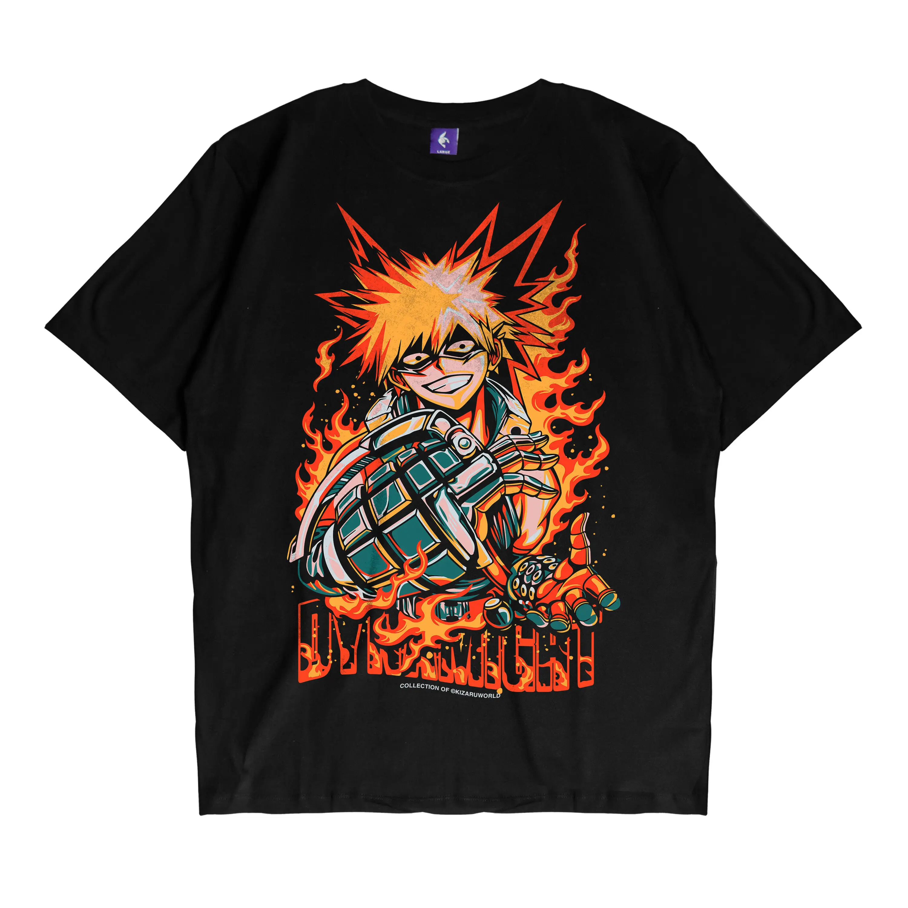 T-Shirt Unisex Pria T-shirt Anime Boku No Hero Academia BAKUGO