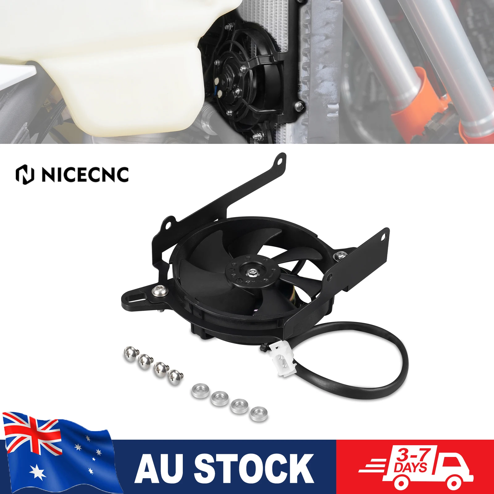 

2025 2024 For KTM EXC 300 EXCF 350 EXC 450 SXF 250 SXF 450 XC XCF XCW Electric Radiator Fan Bracket Kit For Husqvarna TE 300 250