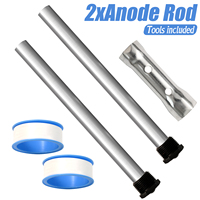 2x Suburban Hot Water Heater Service Anode Rods For Caravan Camper Trailer RV With Removal Tool And Sealing Tape Non-toxic Alloy