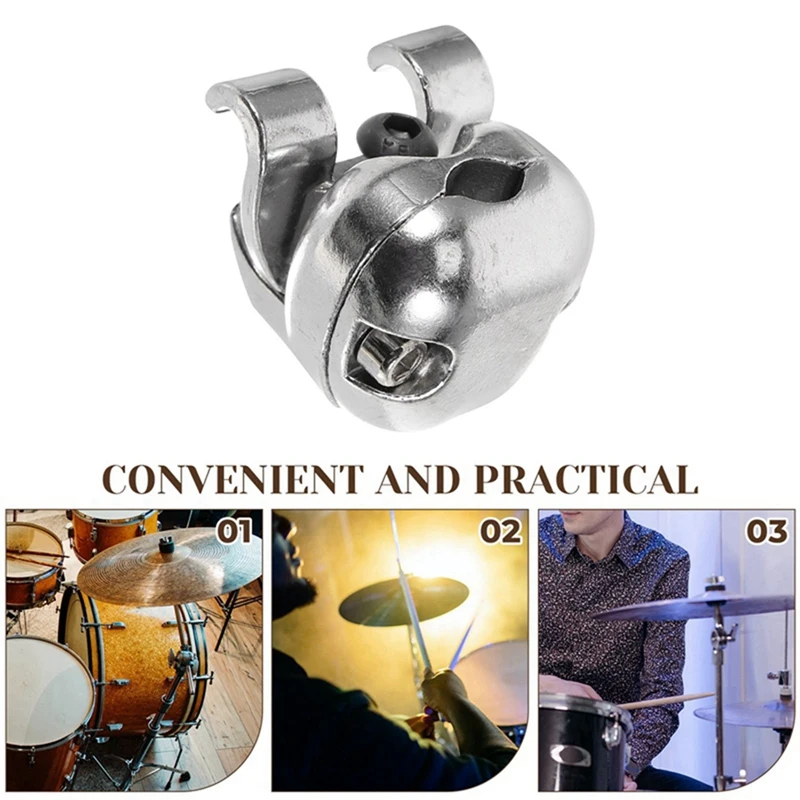 3X Drum Holder Cymbal Arm Snare Drum Metal Part Rack Tube Boom Attachment Instrument Rod Clamp Clip