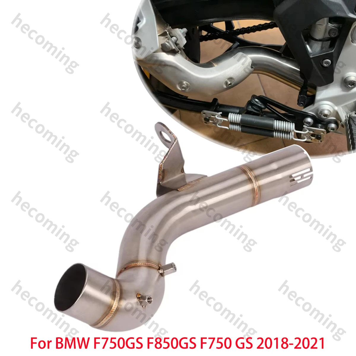 Exhaust Middle Link Pipe Slip on For BMW F750GS F850GS F750 GS 2018 2019 2020 2021 Exhaust System Modified Escape Muffler Pipe