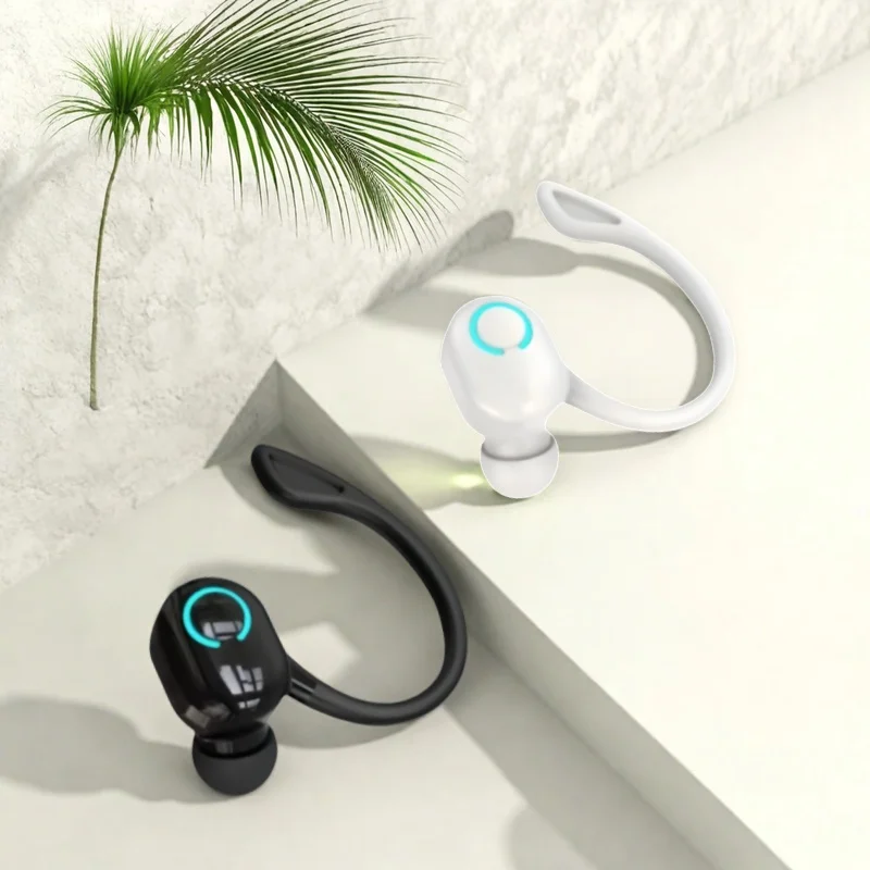 سماعات أذن TWS لاسلكية، سماعة رأس بخطاف أذن صغير، رياضية مضادة للخسارة، سدادات أذن مخفية مع ميكروفون للهواتف الذكية