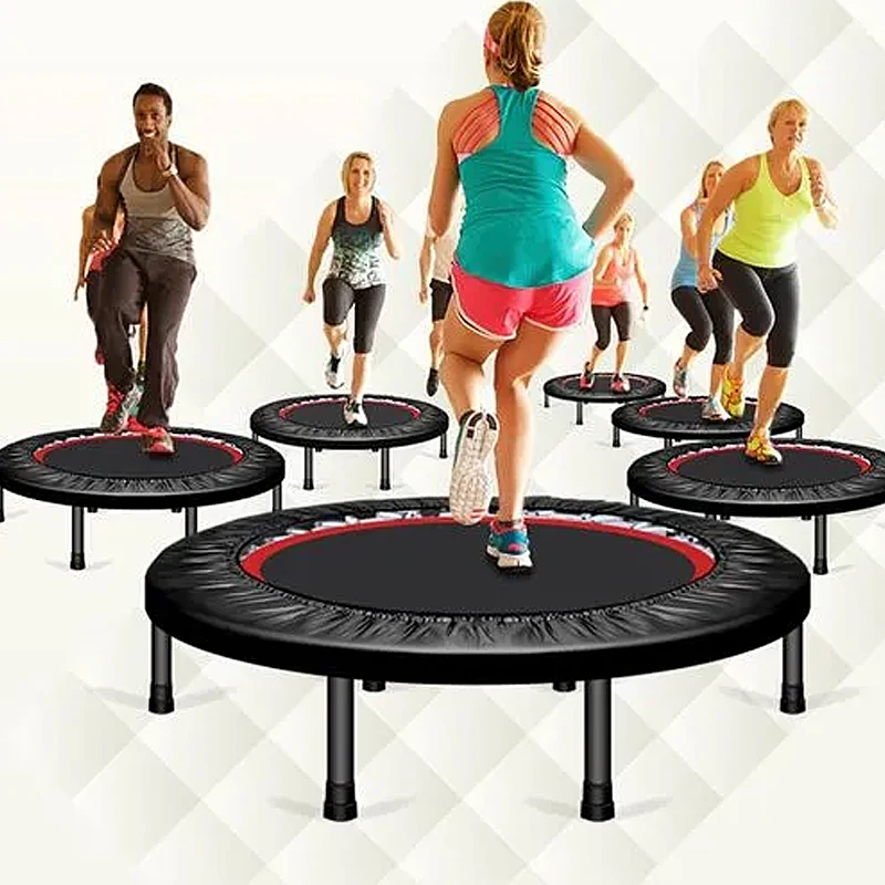 Fitness Indoor Trampoline met verstelbare handgrepen Mute Trampoline Uitsmijter Volwassen Springen Aërobe Trainer
