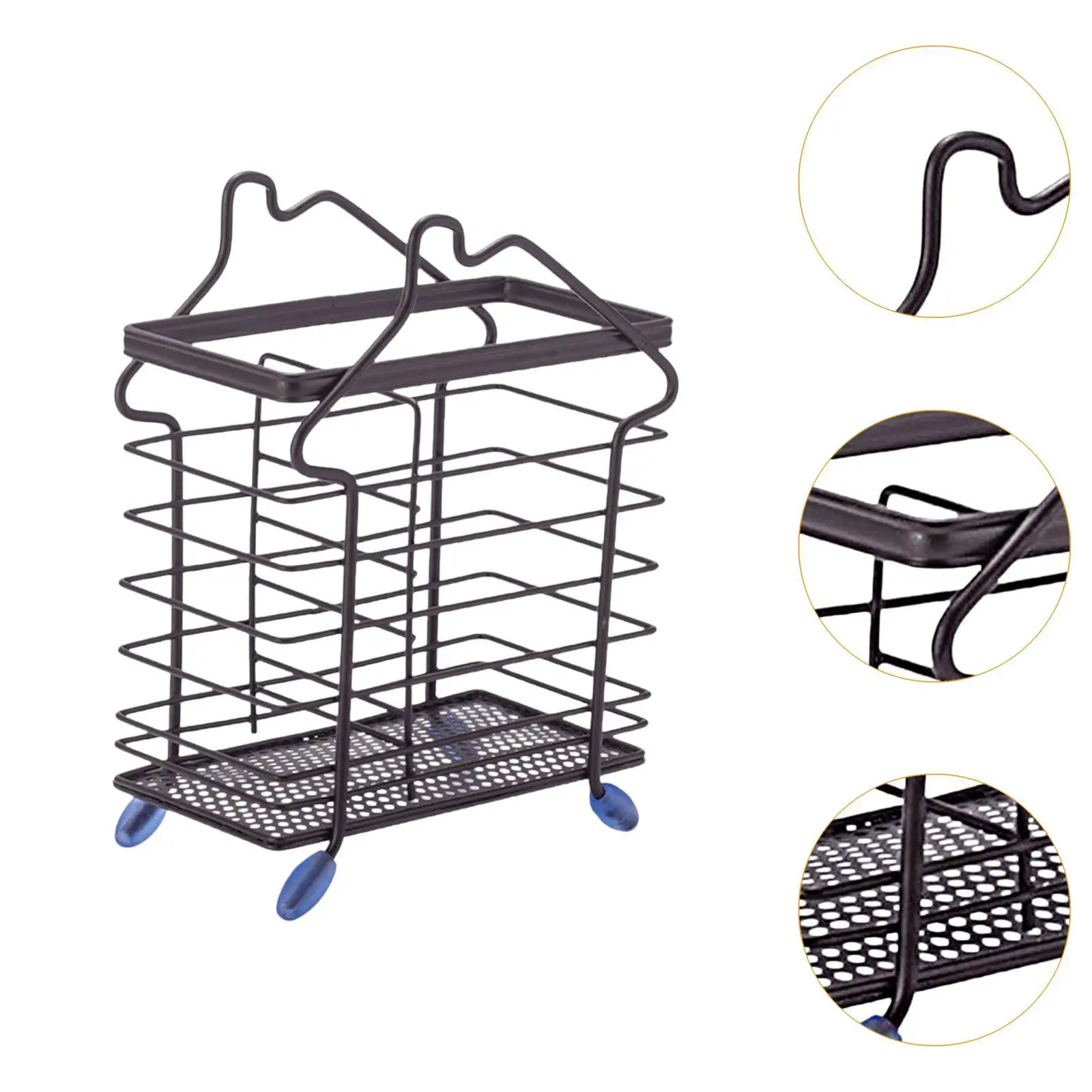 เคาน์เตอร์ผู้ถือภาชนะครัว Flatware Storage Drainer ช้อนส้อม Organizer Flatware Drying Rack ร้านอาหารผู้ถือตะเกียบ