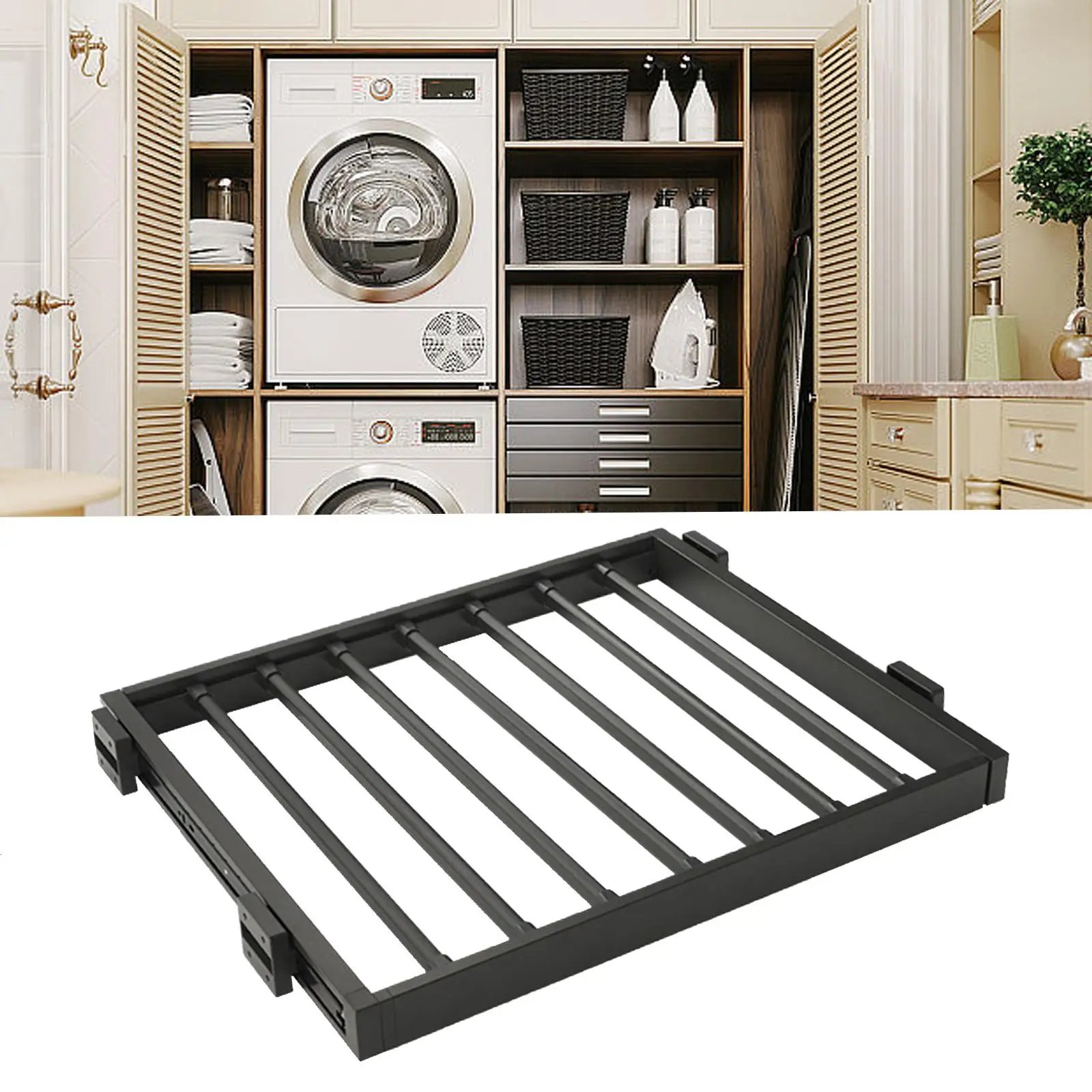 

Clothes Drying Rack Retractable Practical Space Saving Household Towel Rack Storage Organizer Closet Clothes Hanger for Indoors