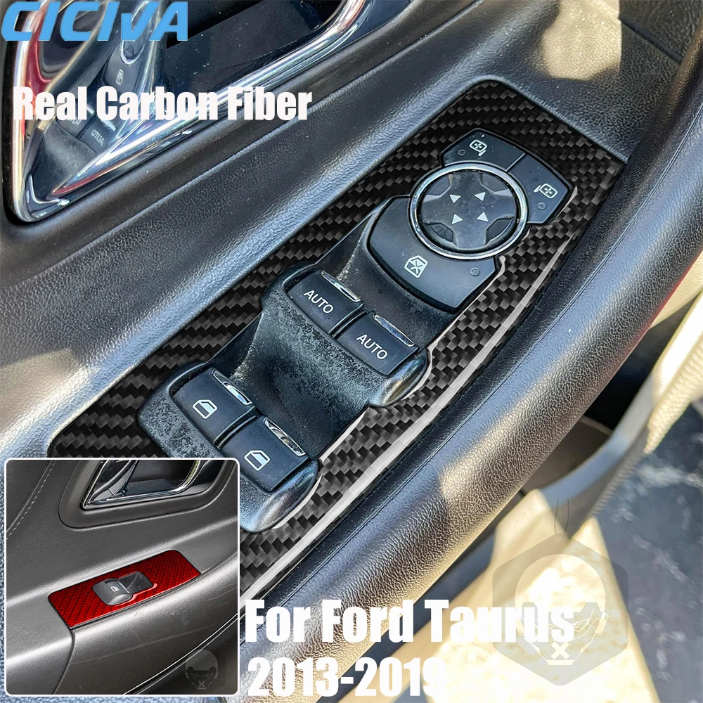 

Настоящее углеродное волокно, автомобильные аксессуары, набор оконных подъемников, мягкая наклейка для Ford Taurus 2013 2014 2015 2016 2017 2018 2019