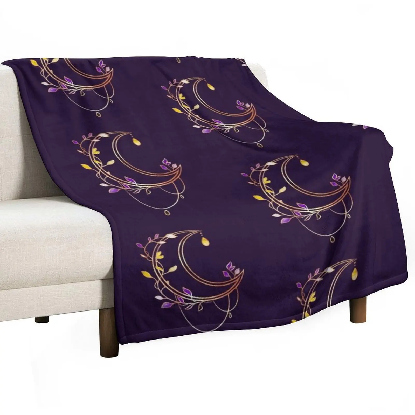 Subtle Pride Moon - Non-Binary Throw Blanket Camping Kid'S decorative Blankets