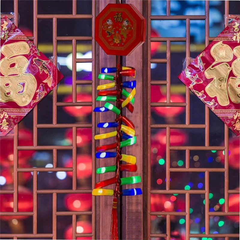 AT51-New Year Decorations Electronic  Handheld Firecracker Decoration With Sound Oriental Pendant Traditional Chinese