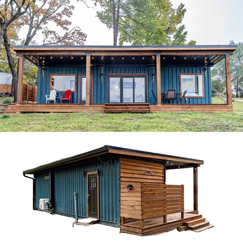 Prefabricated Steel Two Floor Shipping Container House Price Hurricane Resistant Prefab House Container Home 40Ft 20FT