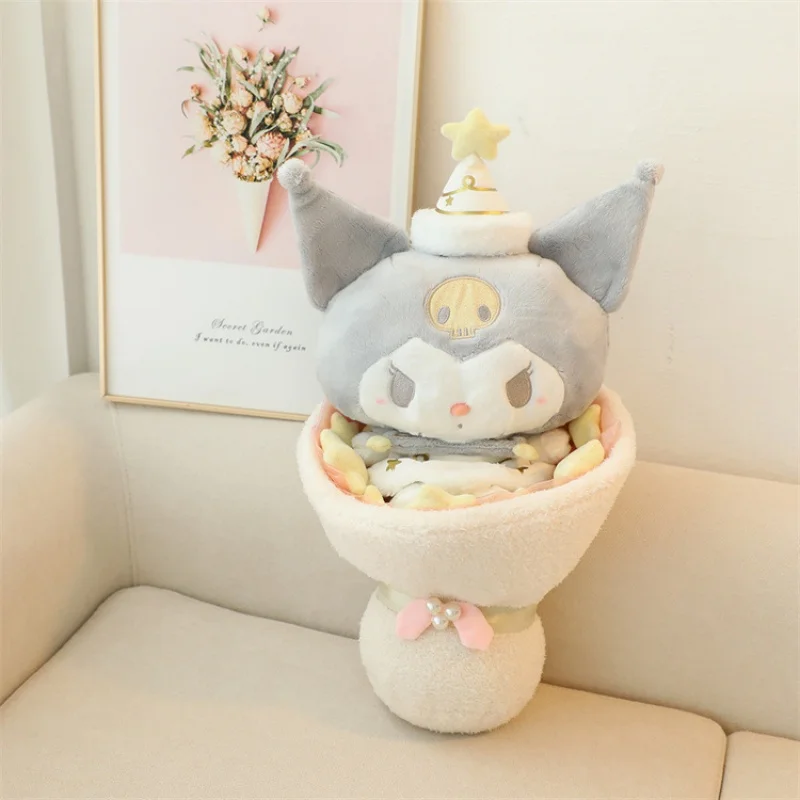 Sanrio Star Wish Bouquet Series Plush Doll Kuromi Bouquet Doll Plush Doll Cloth Doll Girl Festival Gift