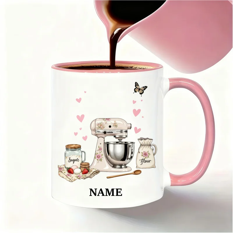 Customizable Name Coffee Mug - Perfect Birthday and Holiday Gift - Dishwasher Safe Mug for Baking and Culinary Scenes
