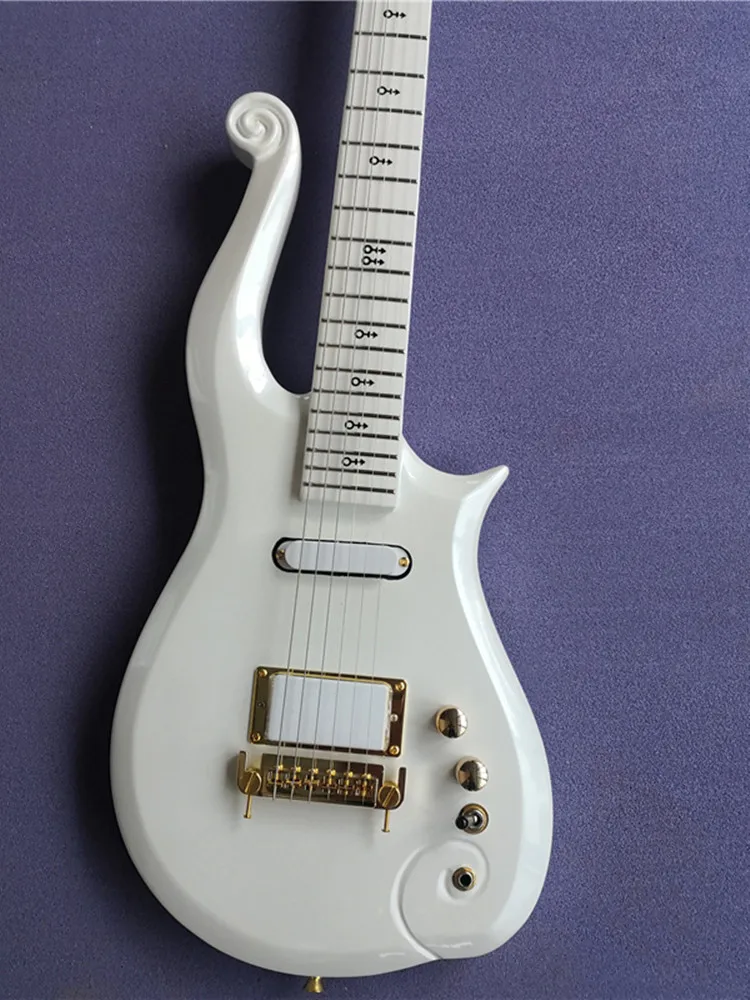 

Prince-6-string Electric Guitar, Pearl White Paint, Can Be Customized Colors, Available In Stock