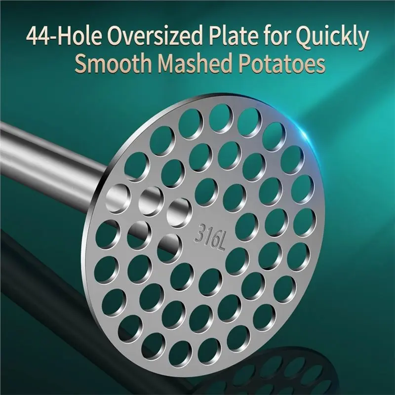 NEW HOT In Stock-Kitchen Tool 316L Stainless Steel For Beans, Avocados, Squash, Sturdy Mashed Potato Masher Dishwasher Safe
