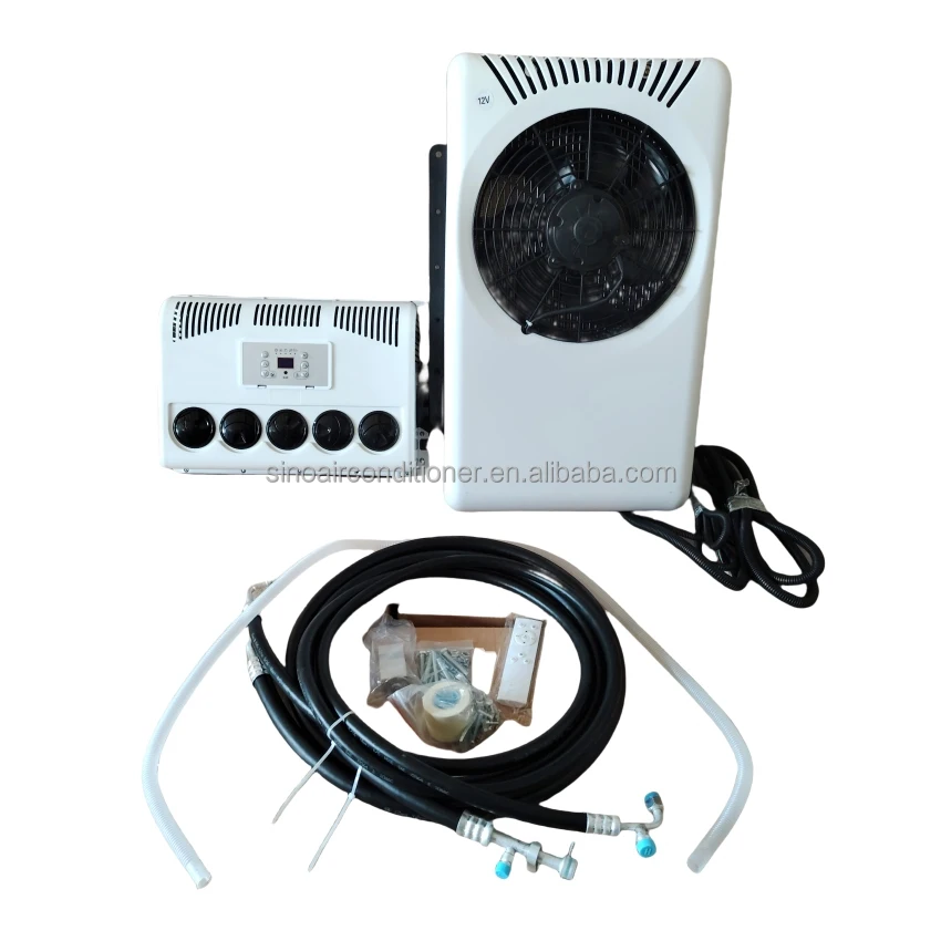 سيارة جرار كهربائي 24 فولت التيار المتناوب وقوف السيارات نظام تكييف الهواء المقصورة النائمة شاحنة مكيف الهواء 12 فولت #1