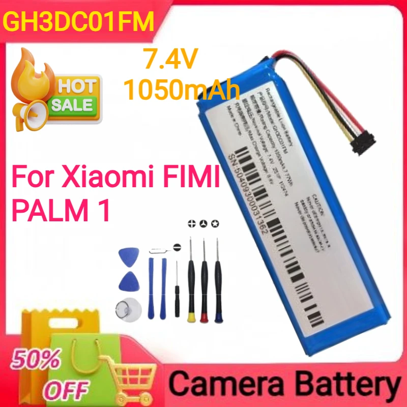 

7.4V 1050mAh GH3DC01FM Battery for Xiaomi FIMI PALM 1 Pocket Gimbal Camera Rechargeable Batteries