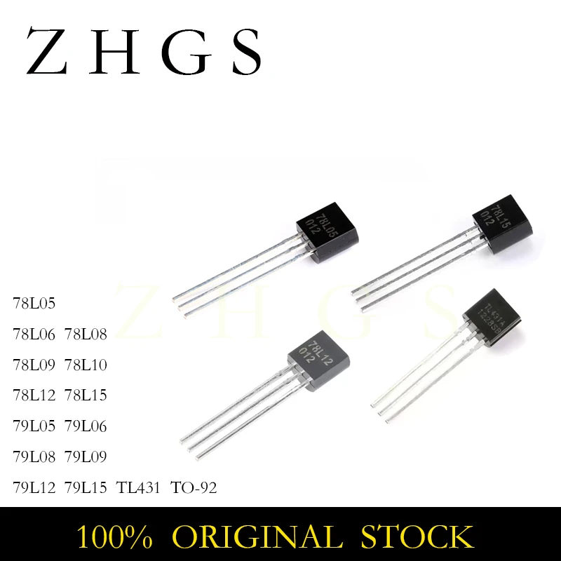 100PCS New 78L05 78L06 78L08 78L09 78L10 78L12 78L15 79L05 79L06 79L08 79L09 79L12 79L15 TL431 TO-92 voltage regulator
