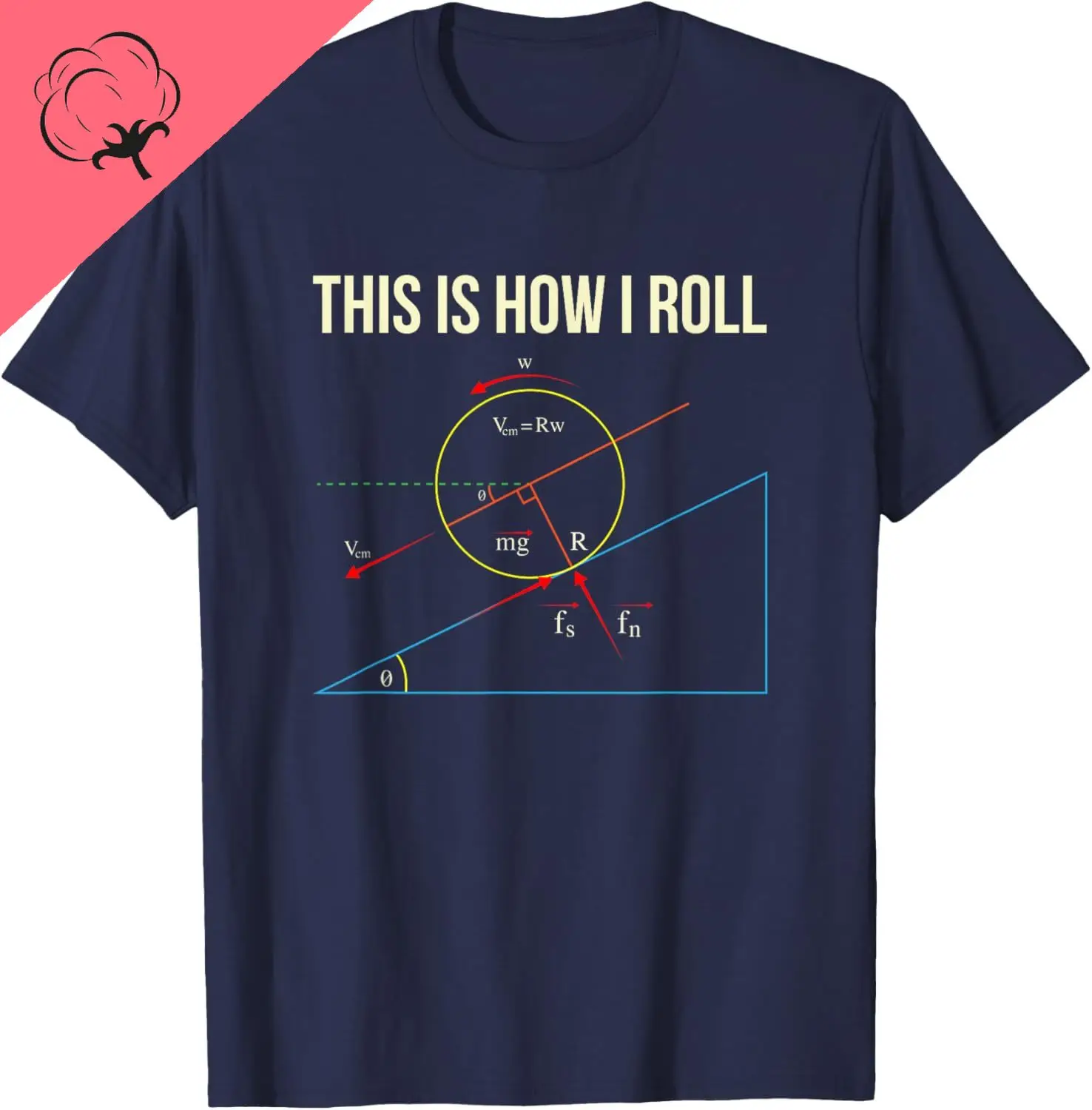 This Is How I Roll T-Shirt - Funny Physics T-Shirt Unisex Summer Streetwear Tops Mens Clothing Vintage T Shirt Casual Camisas