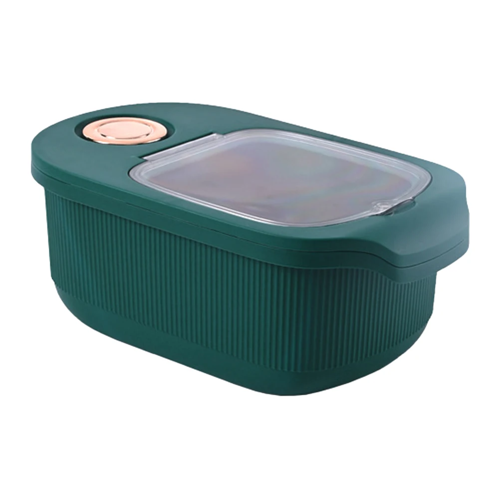

Plastic Large Rice Storage Box Dispenser Sealed Bucket Container Cereals Bin Moisture Proof Insect Proof Home Kitchen Grain
