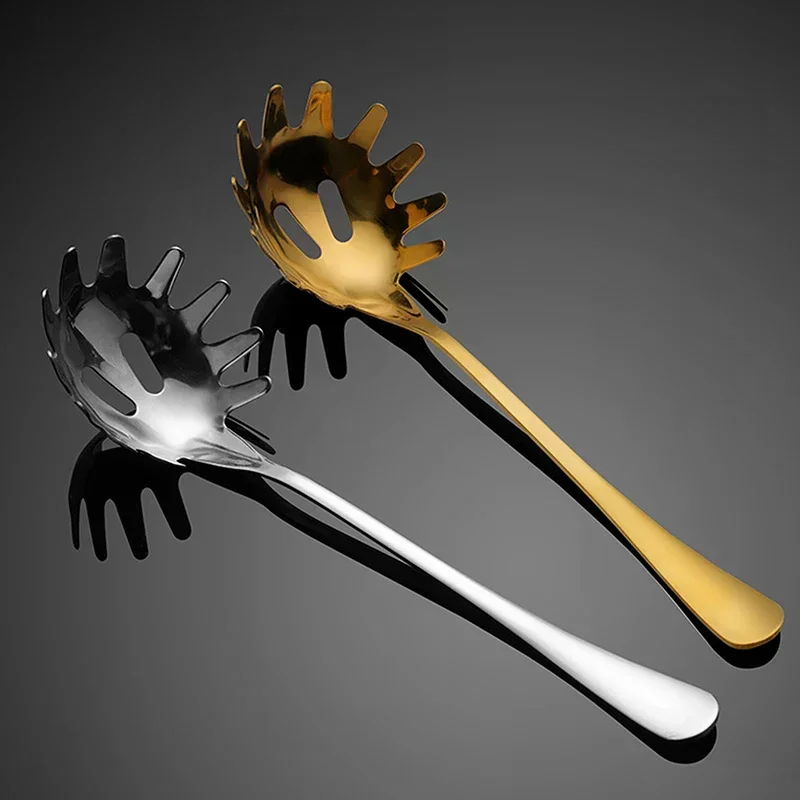 Łyżka wielofunkcyjna do makaronu, sitko do żywności, nierdzewny serwer do spaghetti, durszlak do makaronu, chochla, narzędzie do odcedzania makaronu