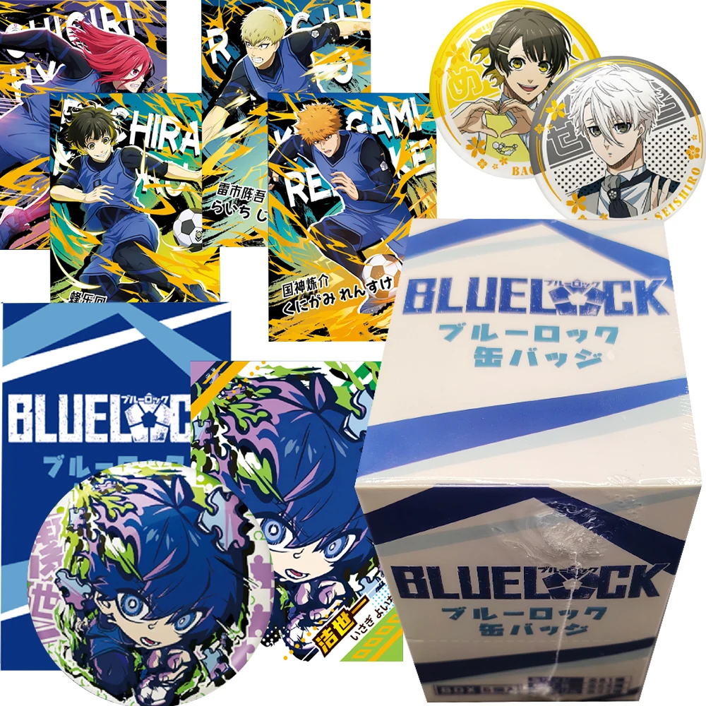 

Japanese Anime BLUE LOCK Collection Cards Badges for Kids Isagi Yoichi Rin Itoshi Cool Special Effects Q-version Cards Toy Gift