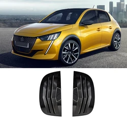 For Peugeot 208 e208 GT line P21 MK2 2020 2021 2022 2023 2024 Window trim with air deflector ABS carbon fiber rear window trim