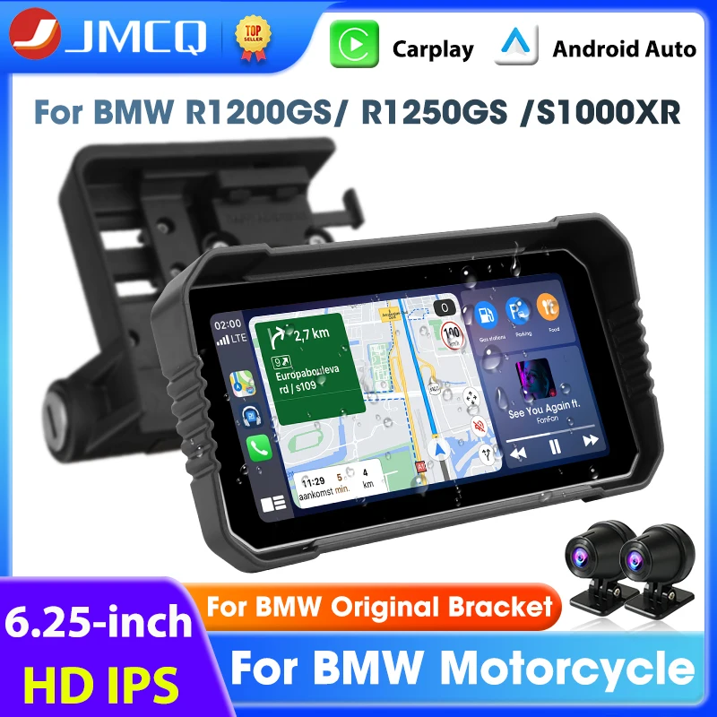 

6,25 "для BMW мотоцикла GPS-навигация беспроводной Carplay Android Auto IPX7 водонепроницаемый для BMW R1200GS/R1250GS/R1300GS/S1000XR