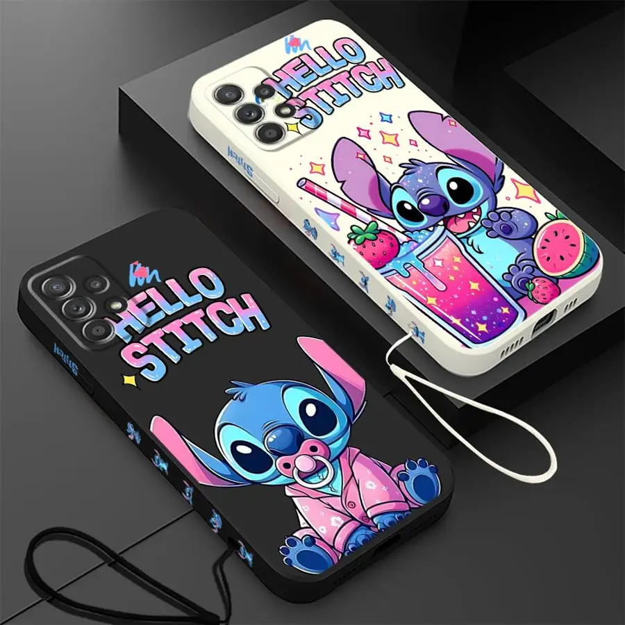 Disney Stitch Cute Phone Case for Samsung Galaxy A51 A73 A72 A71 A31 A05s A03 A04 A03s A02 A70 A70s A30s A20 A10 Cover