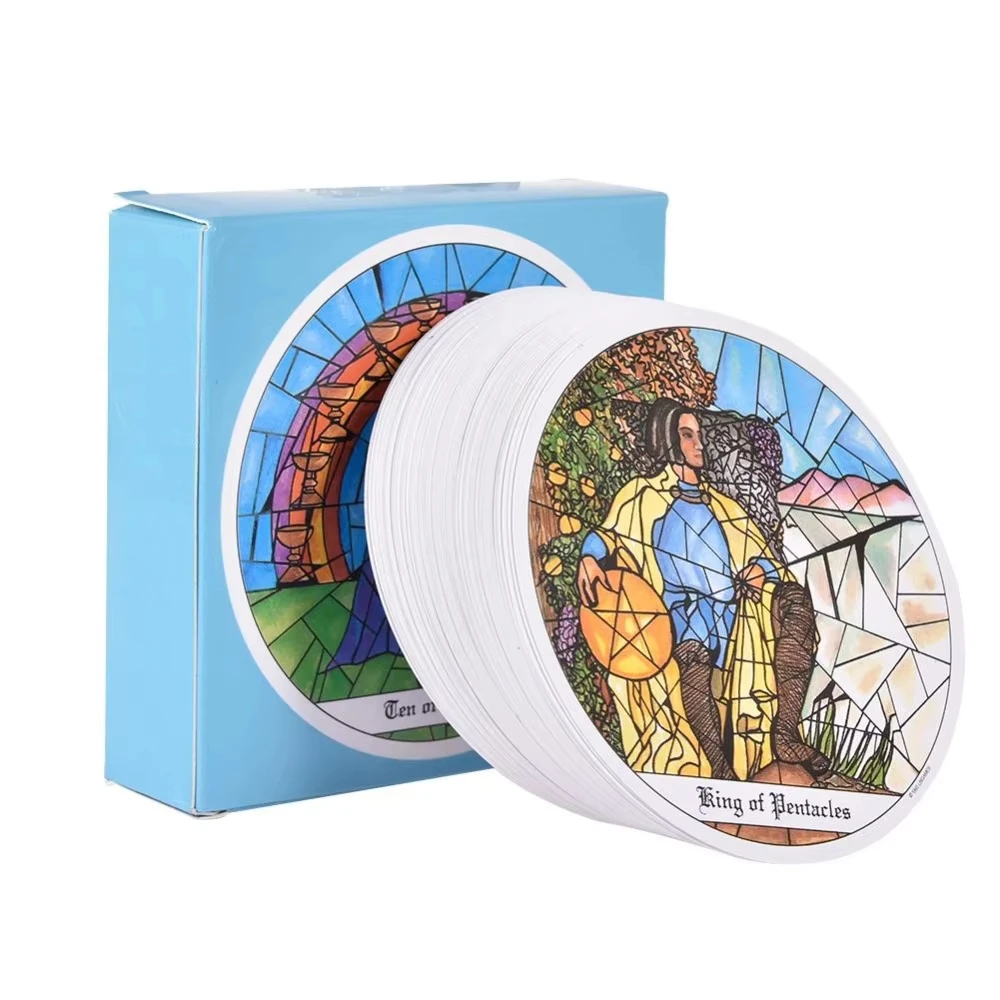 

78Pcs Classic Round Monastery Cloister Tarot Cards Deck Playing English Board Game Card Gifts Toys Dropship