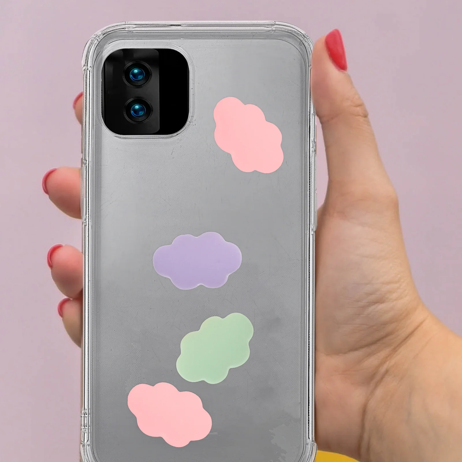 

80pcs Cloud Resin Charms DIY Phone Case Accessories Lightweight Miniature Decorative Beads for Craft Decorations Storage