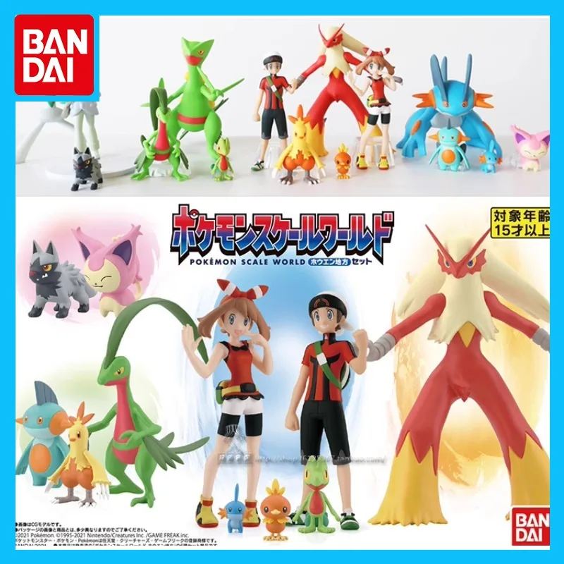 

bandai original Pokémon Anime Figure scale world hoenn May Blaziken Gardevoir Action Figure Toys For Boys Girls Kids Gift