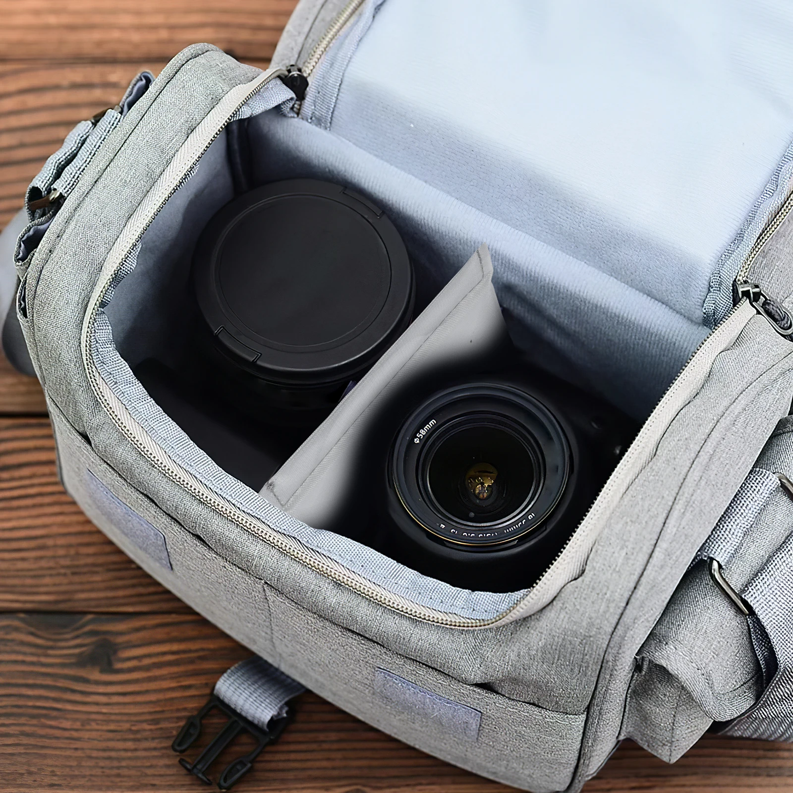 

2 Pcs Camera Bag Divider Inserts Partition Cut off Separator Fiber Fleece Pad Organizer