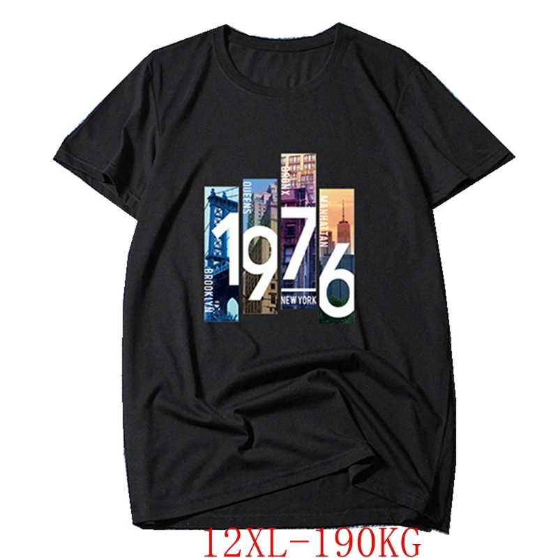 

Summer men's oversize casual cotton T-shirt 12XL10XL9XL 8XL fashion new short-sleeved round neck loose printed T-shirt